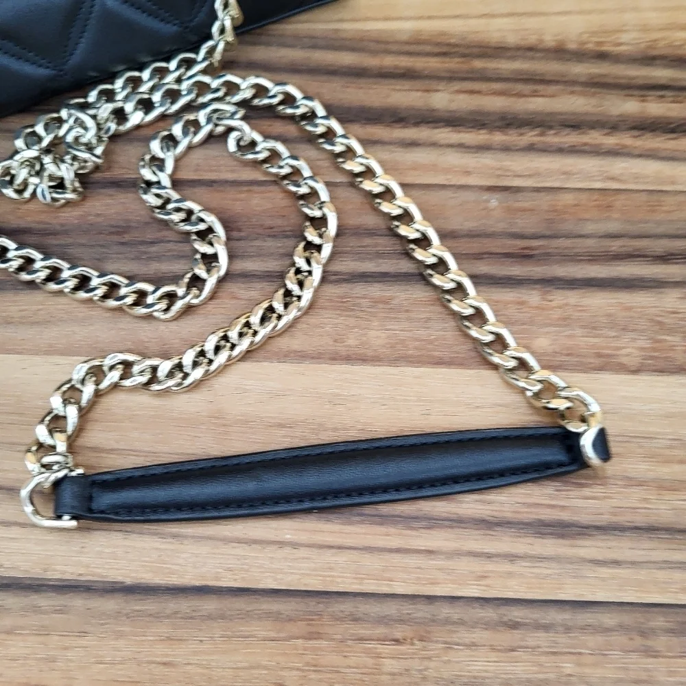 Kate Spade Black Bag with Retractable Handle Gold Hardware & Finishes